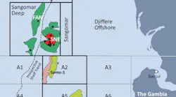 Samo-1 well in block A2 offshore The Gambia