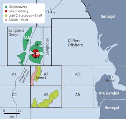 Samo-1 well in block A2 offshore The Gambia Samo-1 well in block A2 offshore The Gambia