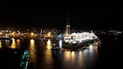 FPSO Egina departing the SHI-MCI yard in Lagos, Nigeria FPSO Egina departing the SHI-MCI yard in Lagos, Nigeria