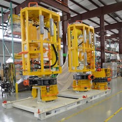 Enpro Subsea&apos;s flow access modules awaiting deployment in the Gulf of Mexico