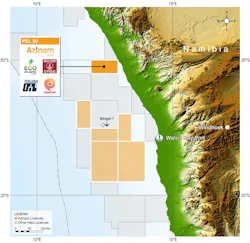 PEL 30 block in the Walvis basin offshore Namibia
