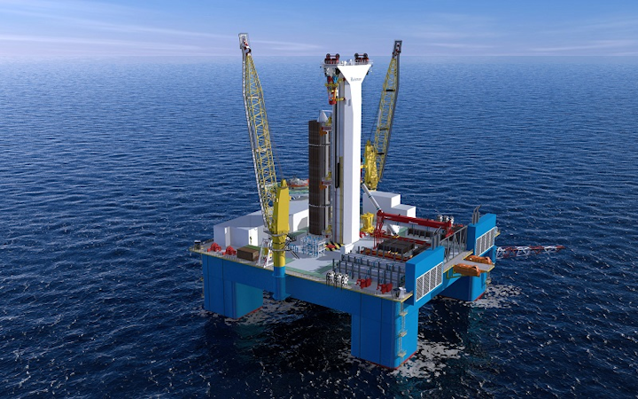 Huisman drilling system for a CMHI moored semisubmersible