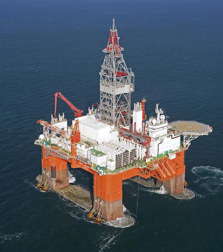 West Aquarius semisubmersible drilling rig