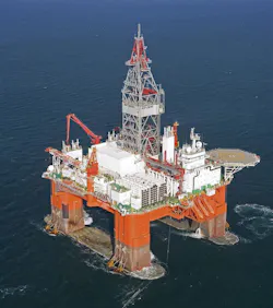 West Aquarius semisubmersible drilling rig