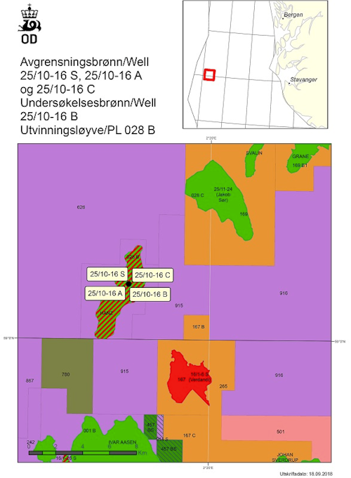 Aker BP appraisal wells on the Hanz oil field in the central Norwegian North Sea