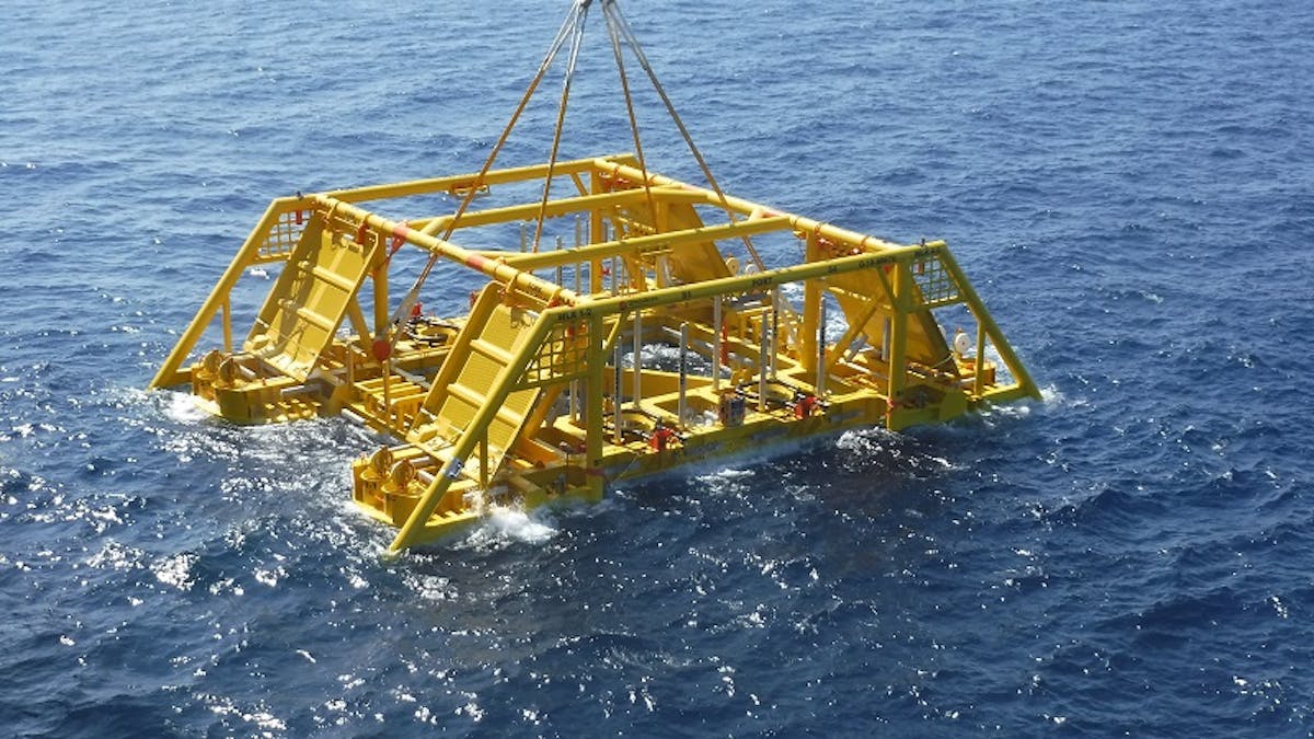 Subsea template deployment