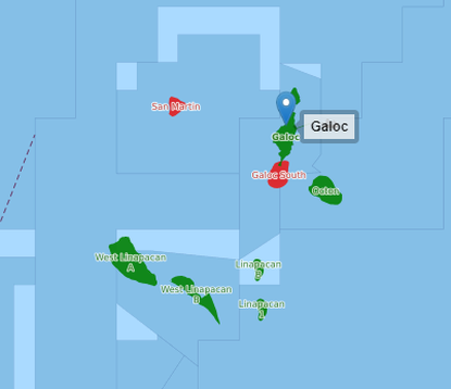 Galoc oil field offshore the Philippines