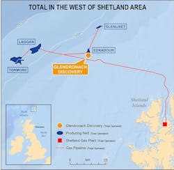 Total in the west of Shetland