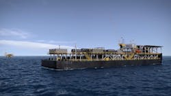 Production barge for Apsara oil field development offshore Cambodia