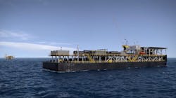 Production barge for Apsara oil field development offshore Cambodia Production barge for Apsara oil field development offshore Cambodia