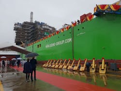 The Orion at the COSCO Qidong shipyard in China The Orion at the COSCO Qidong shipyard in China