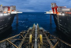 Pioneering Spirit laying the offshore section of the TurkStream gas pipeline