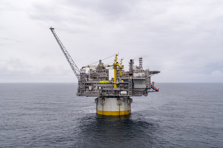 Aasta Hansteen spar platform in the Norwegian Sea