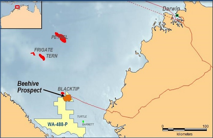 Beehive prospect offshore northwest Australia