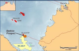 Beehive prospect offshore northwest Australia