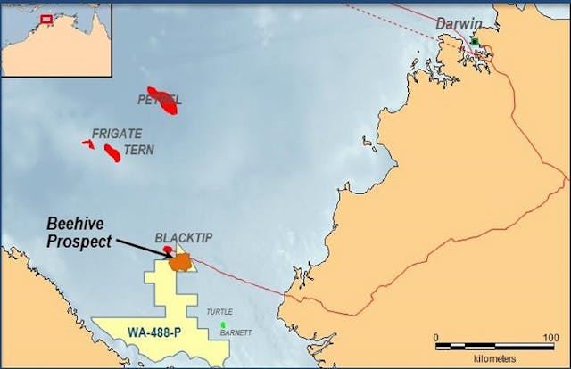 Beehive prospect offshore northwest Australia