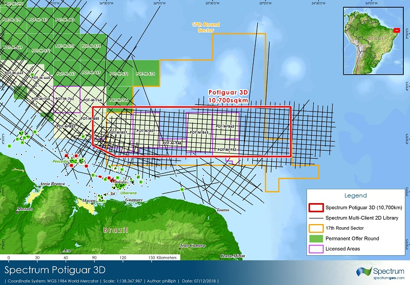 Potiguar 3D seismic survey offshore Brazil