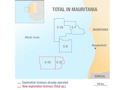 Total licenses offshore Mauritania Total licenses offshore Mauritania