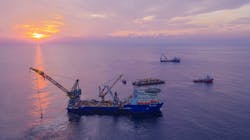 The McDermott-operated DLV 2000 pipelay vessel The McDermott-operated DLV 2000 pipelay vessel