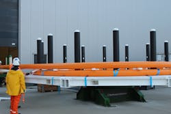 The Airborne Oil & Gas TCP Jumper for Total being spooled The Airborne Oil & Gas TCP Jumper for Total being spooled