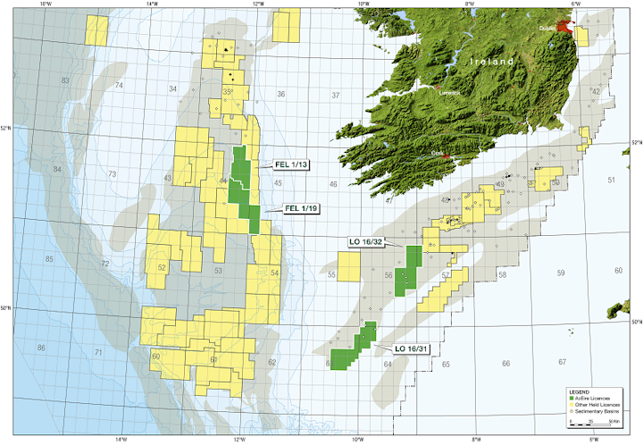 Porcupine basin offshore Ireland