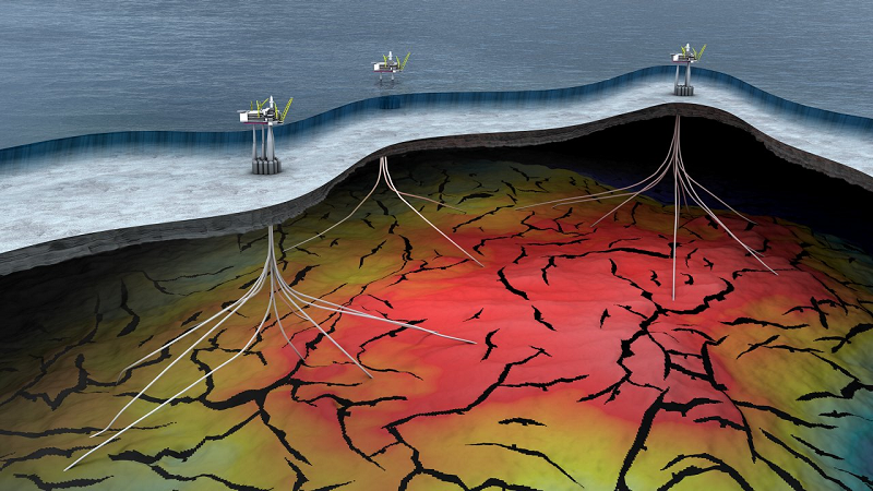 Gullfaks field in the Norwegian North Sea illustration