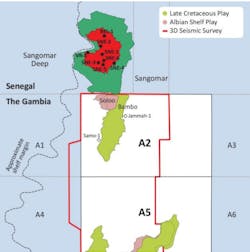 Blocks A2 and A5 offshore The Gambia Blocks A2 and A5 offshore The Gambia