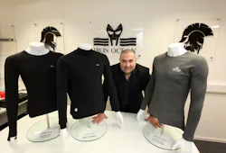 Simon Lamont, founder of Iron Ocean with the Centurion 3 offshore survival garments.