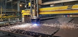 First steel cut of the C/S Aurora at the Crist shipyard in Poland First steel cut of the C/S Aurora at the Crist shipyard in Poland