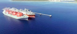 First-ever ship-to-ship transfer of LNG in the Bahamas