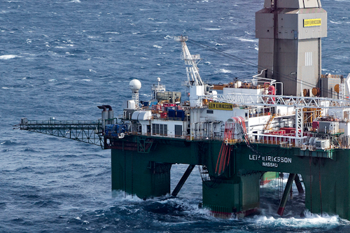 The semisubmersible drilling rig Leiv Eiriksson