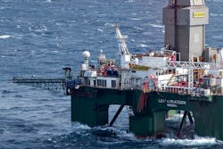 The semisubmersible drilling rig Leiv Eiriksson The semisubmersible drilling rig Leiv Eiriksson