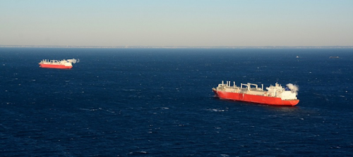 FSRUs Exemplar and Express offshore Boston