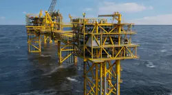 Tyra platform in the Danish North Sea