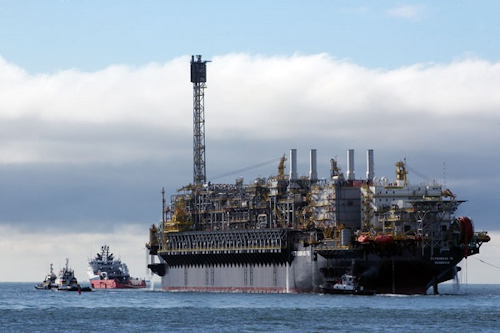 P-76, the third FPSO installed on the Búzios field in the presalt Santos basin offshore Brazil