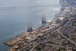 Aerial view of the Port of Dundee