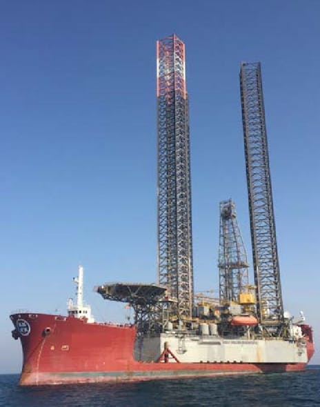 Shelf jackup retained offshore Nigeria Offshore