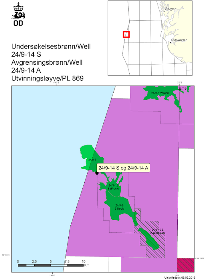 Wells 24/9-14 S and 24/9-14 A offshore Norway