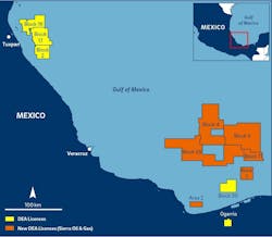 Offshore Mexico blocks