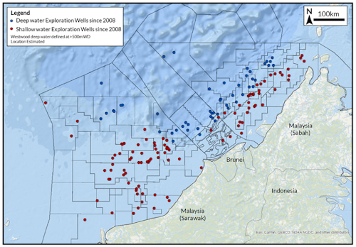 Offshore Sabah and Sarawak basins in northwest Borneo