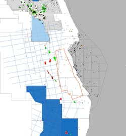 Kwanza shelf offshore Angola Kwanza shelf offshore Angola