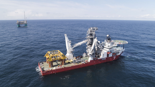 Subsea template installation at the Nova field development offshore Norway.