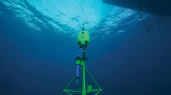 Atoll being lowered to the seafloor.