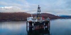 Diamond Offshore’s Ocean GreatWhite has been drilling the Blackrock prospect west of Shetland. Diamond Offshore’s Ocean GreatWhite has been drilling the Blackrock prospect west of Shetland.