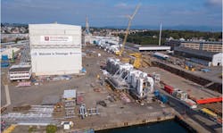 Aerial view of the Rosenberg WorleyParsons yard in Stavanger. Aerial view of the Rosenberg WorleyParsons yard in Stavanger.