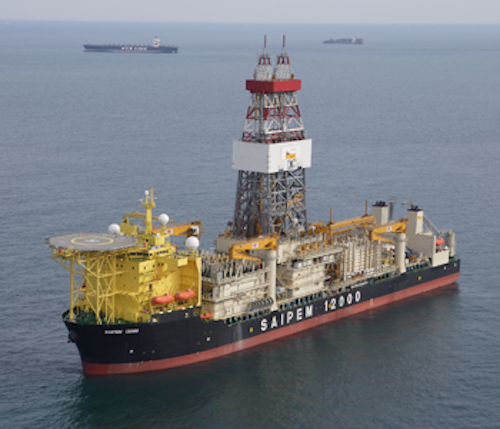The drillship Saipem 12000 drilled Eni’s ultra-deepwater Kekra-01 well offshore Pakistan.