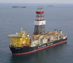 The drillship Saipem 12000 drilled Eni&rsquo;s ultra-deepwater Kekra-01 well offshore Pakistan.