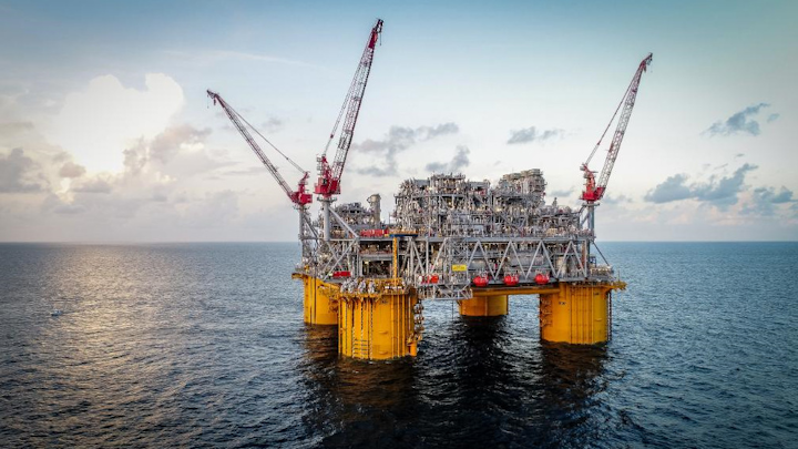 The Appomattox floating production system in the Gulf of Mexico.