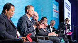 Jim Sledzik, managing director for Saudi Aramco Energy Ventures-U.S., participates in the panel discussion “Venture Capital Investment Driving Innovation in Offshore Deepwater,” during which he emphasized the strategic value and relevance to a company’s operations when investing.
