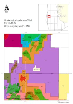 Exploration well 25/11-29 S in PL 916 in the central Norwegian North Sea Exploration well 25/11-29 S in PL 916 in the central Norwegian North Sea